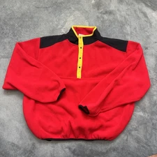 Vintage Marlboro Adventure Team Tobacco 90's Fleece Snap Pullover Jacket Size L