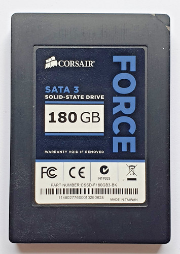 180 GB SATA Corsair Force 3 F180 CSSD-F180GB3-BK 2D-NAND MLC SSD 2.5" Festplatte