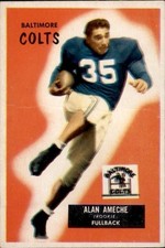 1955 Bowman - Alan Ameche #8 FR (Crease)