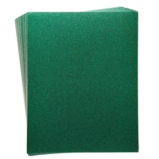 30 Sheets Glitter Green Cardstock Paper for DIY Crafts, 300GSM, 8.5 x 11 In