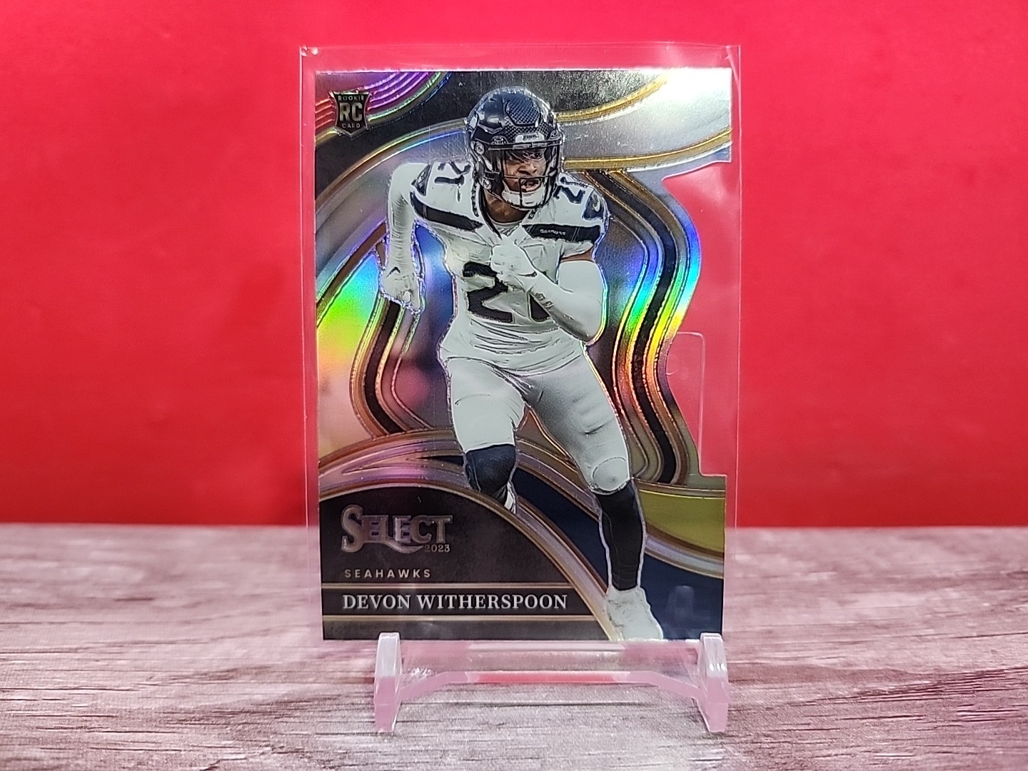 2023 Panini Select Red/Yellow Prizm Die-Cut (RC) #273 Devon Witherspoon