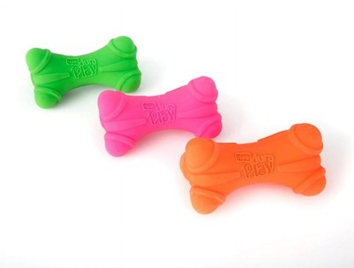 Hartz Dura Play Medium Bone Dog Toy with Bacon Scent and Squeaker, Latex, 3 Pack