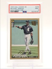 MICHAEL JORDAN 1995 UD CHOICE SPECIAL EDITION GOLD SIGNATURE PSA 9 Q5775