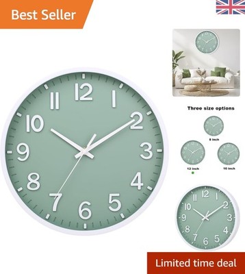 Moderne 12'' runde leise Wanduhr - perfekt für Heim & Büro Dekor