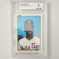 1990 Bowman - Sammy Sosa #312 White Sox - Sealed Graded by Beckett 7 Near Mint