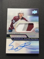 2021-22 Upper Deck Premier Acetate Rookie Auto Patch Sampo Ranta /249 Avalanche
