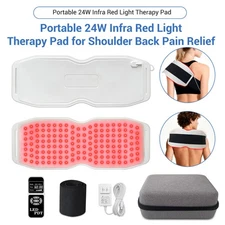 24W 3 in 1 Led NIR Light Therapy Belt Warm Pad Muscle Joint Pain Relief Massage