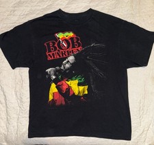 Zion Rootswear Bob Marley T-Shirt Size XL Black Graphic Tee