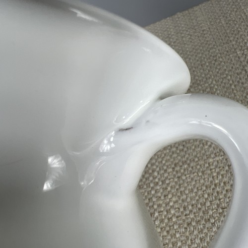 CALECA Italian Pottery Pitcher White 5" Tall 5" Wide 16 oz Modern Farmhouse - Picture 6 of 10