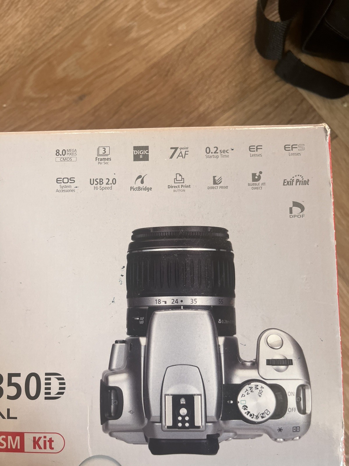 Canon EOS 350D Digital SLR Camera 8.0MP Black with EFS 18-55mm Lens
