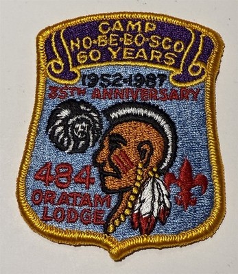 OA Lodge 484 Oratam No Be Bo Sco Patch Boy Scout CC3