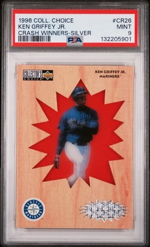 1996 Collector's Choice Crash Winners Silver Ken Griffey Jr. #CR26 PSA 9