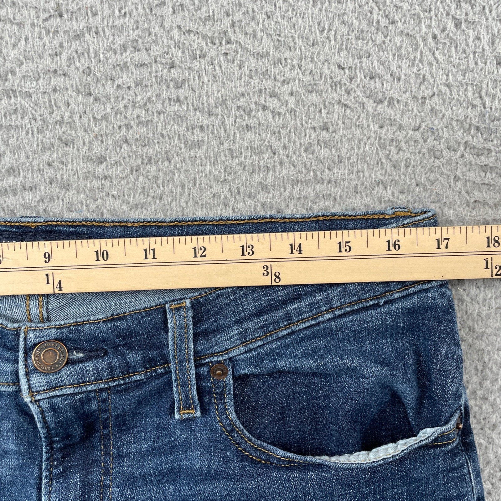 Lucky Brand Jeans Mens 33x32 Blue 410 Athletic Slim Stretch Denim Pant ...