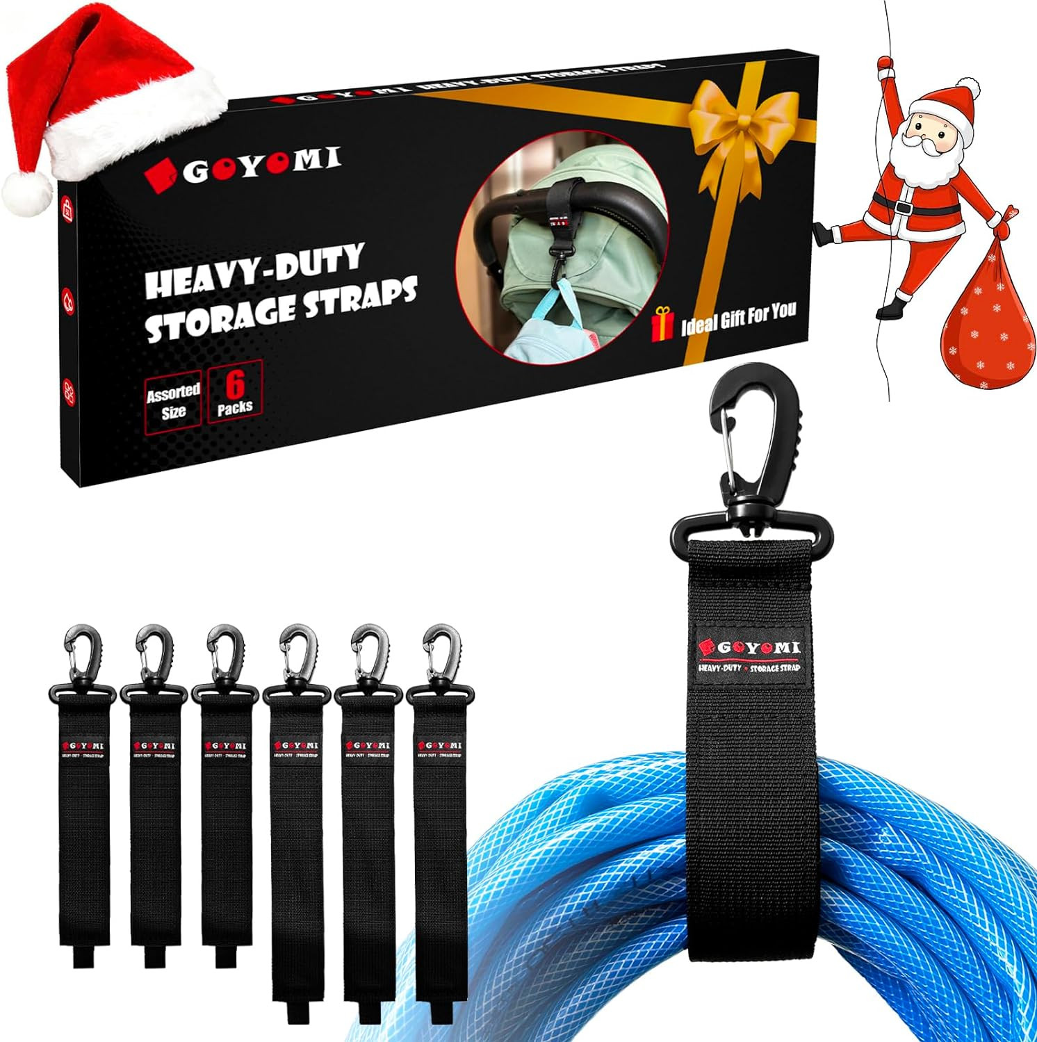 6 Pcs Extension Cord Holder Organizer, Stocking Stuffers for Men, Hook