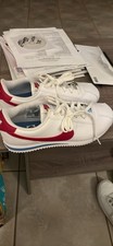 Nike Cortez Unisex Kids White/Red Low Top Lace-Up Sneakers 5.5Y DM0950-115