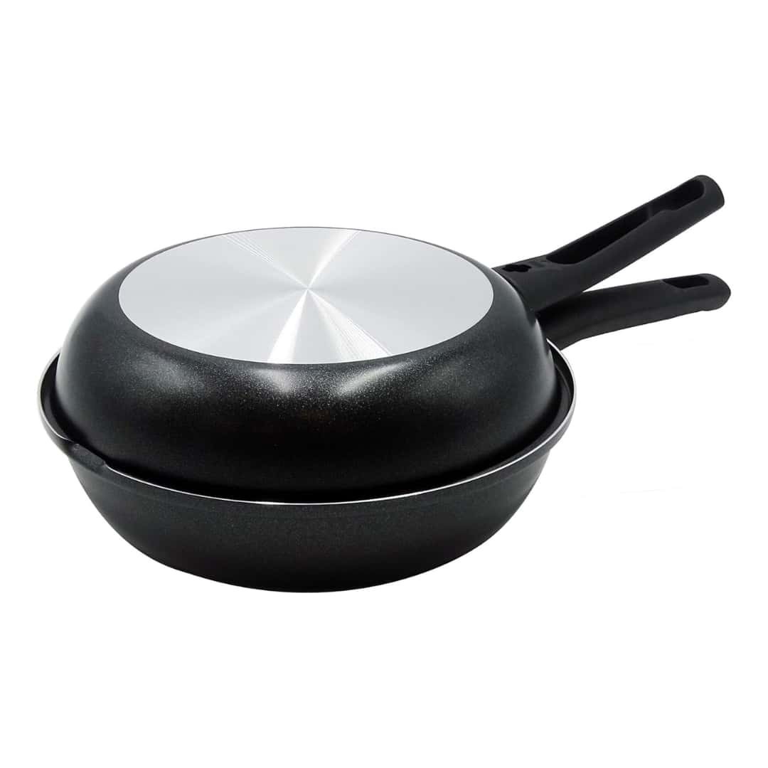 Pan Double Omelet Non-Stick Agnelli ø 28 CM Double Sided Omelette Pan Aluminum
