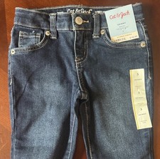 Cat  Jack Girls Skinny Jeans Ultimate Stretch Dark Blue Size 5 Adjustable Waist