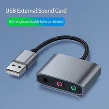 3 IN 1 External USB Sound Card Audio Jack 3.5mm Cable Adapter 3 Ports HIFI Sound