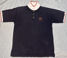 Auburn Tigers Men's Pro Edge Button Polo Shirt Vintage 80s/90s, Medium