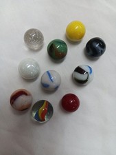 Vintage Lot of 10 Marbles - Vitro - Master Marble - Heaton