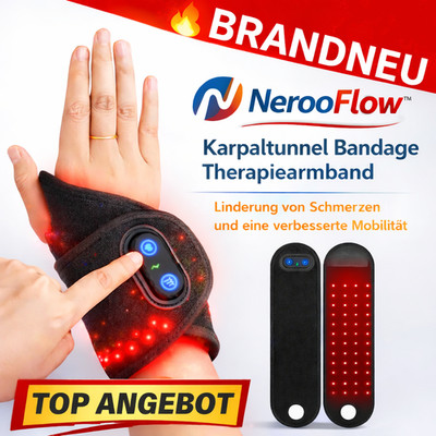NerooFlow  Karpaltunnel Bandage Handgelenk Rotlicht Therapiearmband Infrarot