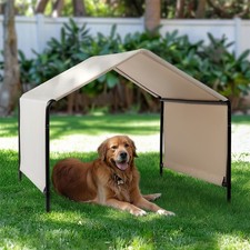 4' x 4 'x 3' Outside Sun Rain Canopy Pet House with Waterproof Roof Ground Nails