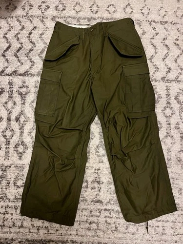 NOS Vintage 60s M65 Cold Weather Pants Mens OG-107 Military Army Vietnam Cargo