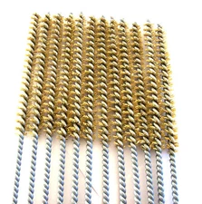 6 GOLIATH INDUSTRIAL 16" BRASS WIRE TUBE CLEANING BRUSH 3/8" TB38B BRUSHES GUN