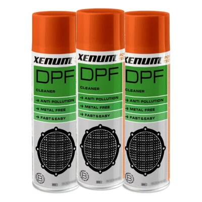 XENUM - Lot de 3 DPF CLEANER Nettoyant Filtre à particule FAP 3x 400ml + 3 buses
