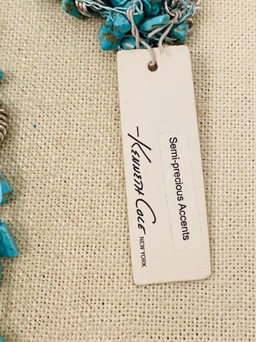 NWT Kenneth Cole Turquoise Beads 5 Strand Necklace $48 - Picture 4 of 10
