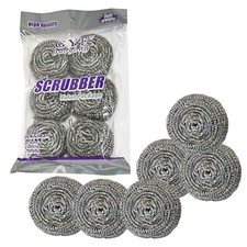 36Pcs Professional Large Stainless Steel Scourers Kitchen Metal Pads | 6 Pack UK