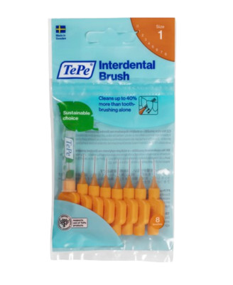 Interdentalbürsten Set Zahnzwischenraumbürste Dental Bürste TePe 0,45 mm 8 Stk.