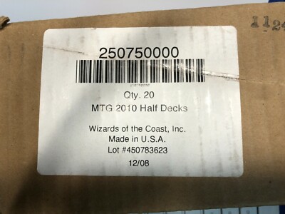 Magic The Gathering 2010 Half Decks Sealed Case of 20 Decks