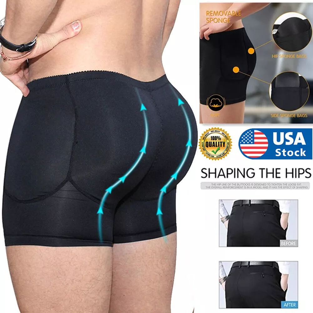 Calzoncillos Bóxer Para Hombre Ropa Interior Acolchada Con Trasero Falso TH | eBay