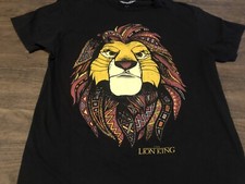 Disney The Lion King Artistic Design Youth Large Black T Shirt