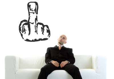 Wandtattoo Middle Finger Wandbild Wanddeko Wandsticker Wandfolie Mittelfinger