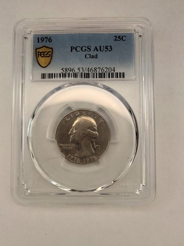 1976 Washington Bicentennial Quarter 25c CLAD - PCGS AU53