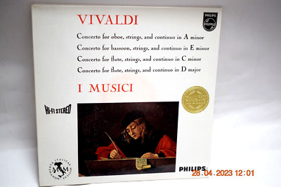 I MUSICI VIVALDI 4 CONCERTOS FOR SOLO WIND INSTRUMENT STRINGS PHILIPS 835058 AY