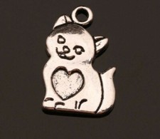 MIXED SET - 6 CAT COLLECTION Charms Tibetan Silver Alloy ONE EACH Free Shipping