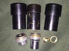 Bausch & Lomb Eyepiece Ocular 4mm & 24mm + Optic Case 32mm / 1.9mm / 8mm Vtg Lot