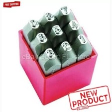 Number Steel Stamp Set 3/32" 9 Piece Gothic Hammer Strike Punch Numbers Kit NEW