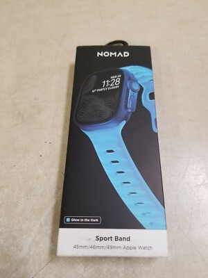 Nomad Sport Band Apple Watch Icy Blue Glow, 45/46/49mm/Limited 