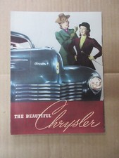 Vintage 1940 The Beautiful Chrysler Brochure Advertisement   N