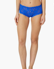 hanky panky Signature Lace Boyshort Blue Solace Bottoms Size M 8851