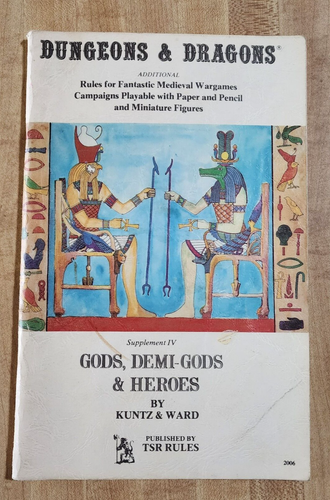 TSR Basic D&D Supplement #4 - Gods, Demi-Gods and Heroes (4th printing) VG - Picture 1 of 5