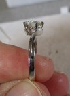 18K White Gold 1.00 Carat TW Moissanite Solitaire Engagement Ring Size 7 [r51] — photo 4