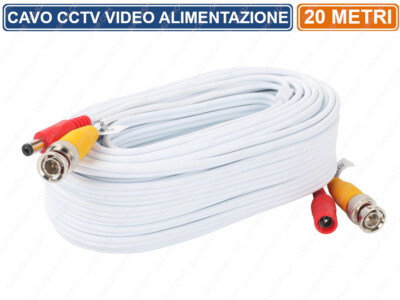 Kit Cavi Sorveglianza 10 Pezzi Cavo Prolunga 10 Metri Per Telecamere Bnc Con Video E Alimentazione Per B 983220 - Foto 11