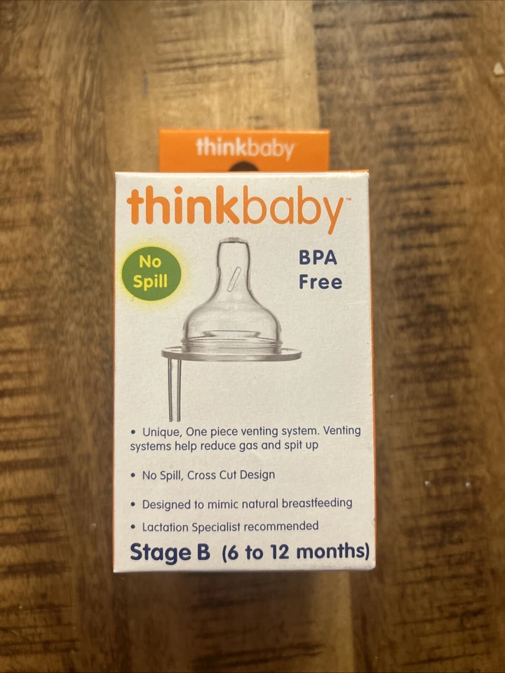 Biberón Thinkbaby ventilado etapa B 6 a 12 meses sin BPA nuevo en caja Foto 2 de 4