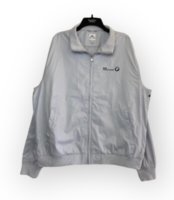 PETER MILLAR BMW Size XL Mens Full Zip Gray Austin Jacket Golf Harrington Coat