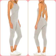 Free People X Movement Ashford Grey Side to Side Performance Jumpsuit Size M NWT